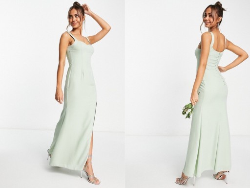 LUX Bridesmaid Шифоновое платье макси L