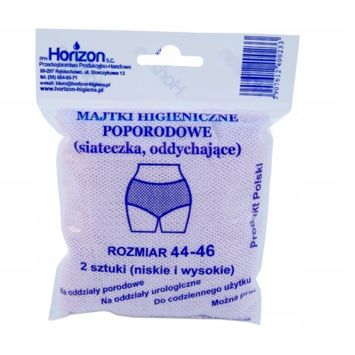 Majtki poporodowe siateczka wielorazowe 2szt 44-46