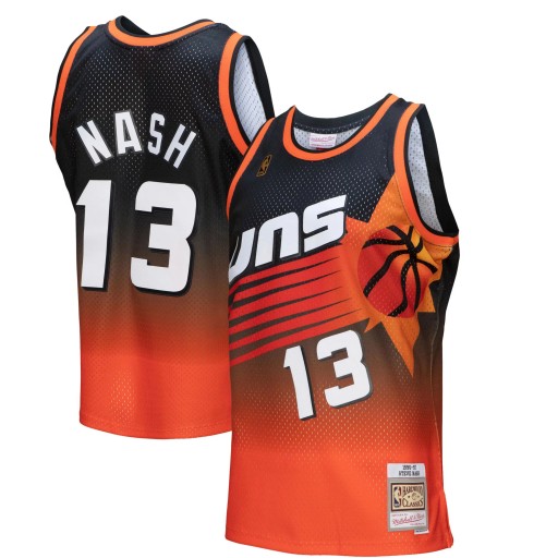 Стив Нэш оранжево-черный Phoenix Suns 1996/97 Джерси из твердой древесины, L
