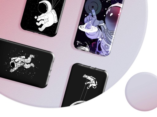 ETUI DO SAMSUNG GALAXY S20 FE / 5G WZORY ASTRONAUTA KOSMONAUTA RAKIETA CASE