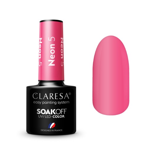 CLARESA ГИБРИДНЫЙ ЛАК NEON 5 мл NEON 5