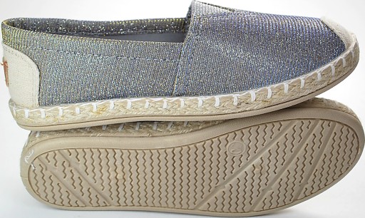 кроссовки GLITTER ESPADRILES SLIPONS SILVER2 размер 34