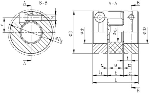 JM20C Кулачковая муфта 4 мм/9,5 мм