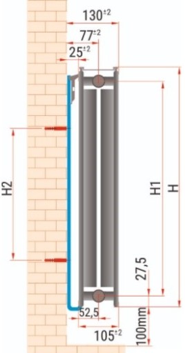 ПАНЕЛЬНЫЙ РАДИАТОР DIAMOND V22 500x500 + РУЧКИ