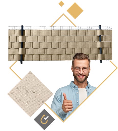TAŚMA OGRODZENIOWA 10x19cmX2,6m + 20 KLIPSY +UV OSŁONA NA OGRODZENIE PŁOT