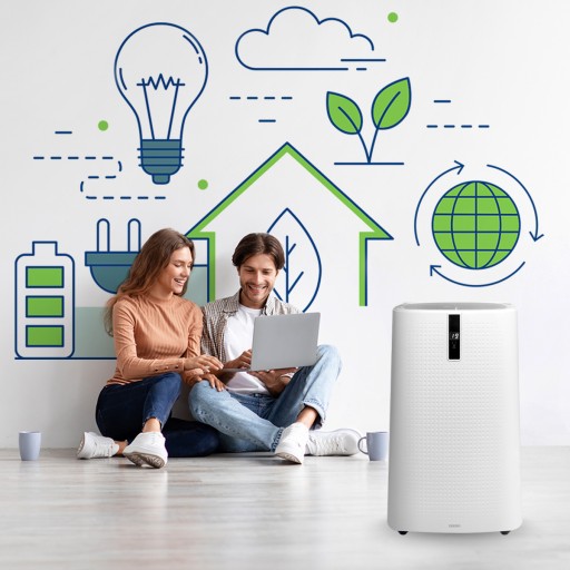 Klimatyzator przenośny EBERG ENVA 3,5kW 4w1 WiFi osuszacz 56l/24h+ClimaLock