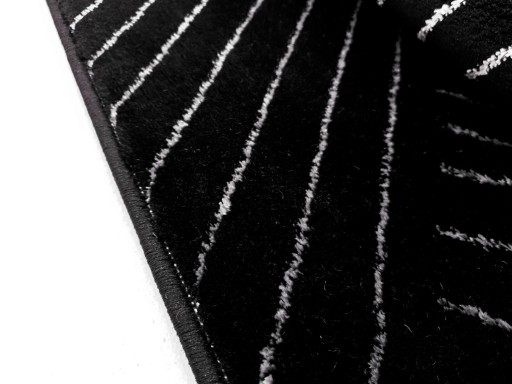 Emerald Lamele Glamour 80x150 Rug Black с серебряными линиями