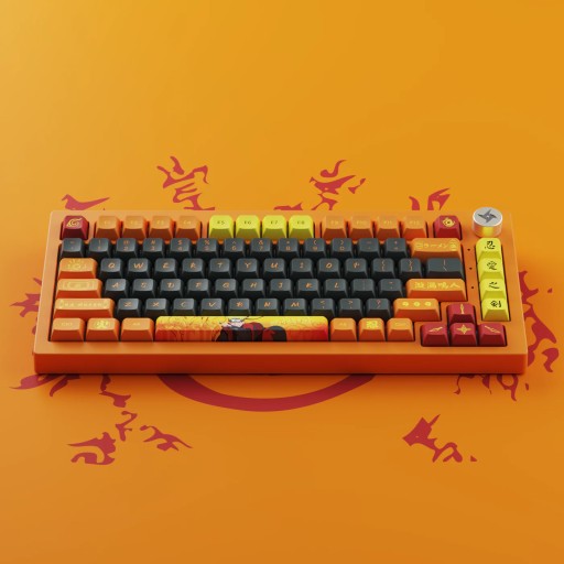 Akko Naruto Uzumaki 5075B Plus Механическая клавиатура RGB с возможностью горячей замены, 2,4 ГГц