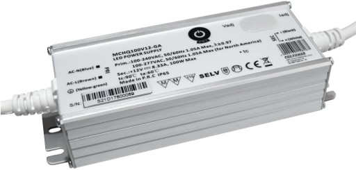 ZASILACZ STAŁONAPIĘCIOWY PRĄDOWY REGULOWANY LED 12V 100W PFC IP65 POS POWER