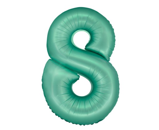 Balon foliowy Smart Cyfra 8 miętowa matowa 76 cm