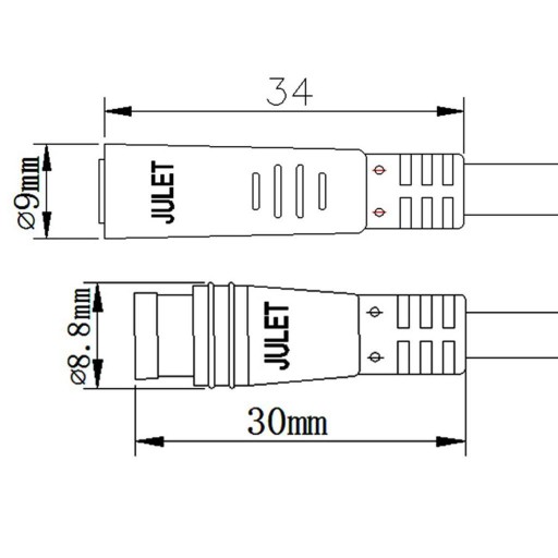 Удлинительный кабель для электрического велосипеда 2Pin/3Pin/5Pin/6Pin E 2-контактный разъем