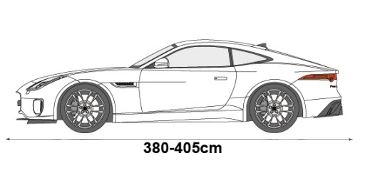 Автомобильный чехол на S1 купе 380-405см классический черный