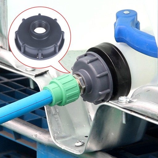 IBC Tote Tank Пищевой сливной адаптер, разъем для садового шланга, 0,86 дюйма