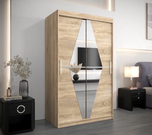 Szafa przesuwna do salonu nowoczesna B 120 cm