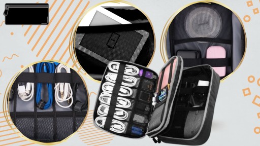 TORBA KABLE ŁADOWARKI ORGANIZER PODRÓŻNY ETUI POJEMNY PAKOWNY ELEKTRONIKĘ