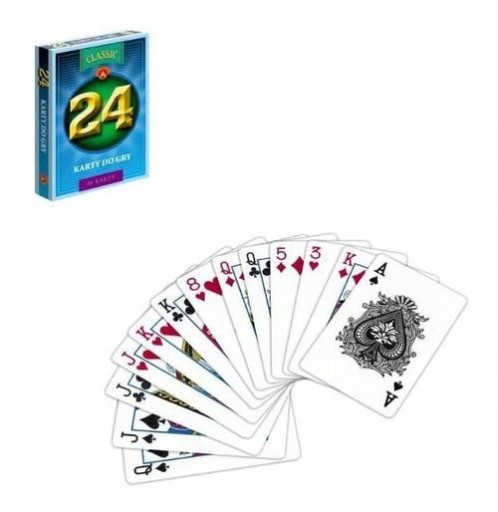 Колода классических карт для КАРТОЧНЫХ ИГР 24 шт.