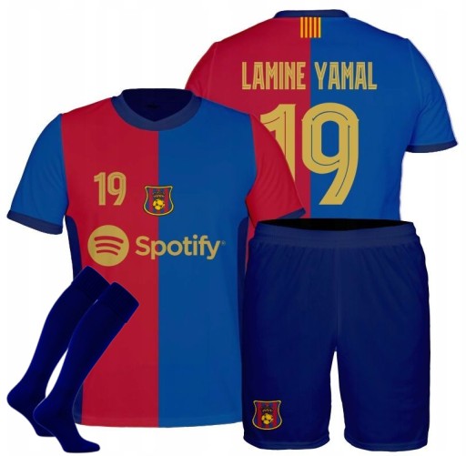 Strój Piłkarski Lamine Yamal Barcelona Koszulka Spodenki Getry r.164 cm (M)