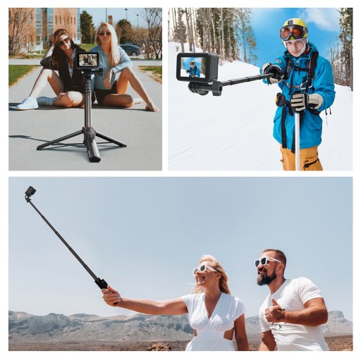 Монопод палка для селфи + пульт дистанционного управления для GoPro HERO 12 11 10 9 8 MAX