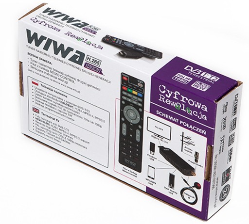Dekoder Tuner Wiwa TV Naziemnej DVB-T2 H.265 MINI