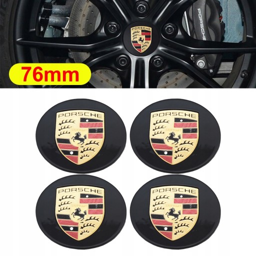 КРЫШКИ ДИСКИ 76MM Porsche КОМПЛЕКТ 4 ШТ.