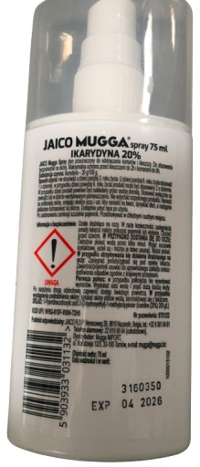 MUGGA Ikaridyna 20% спрей от комаров и клещей 2 x 75 мл