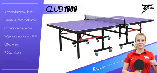Стол для настольного тенниса Tesla Club 1800