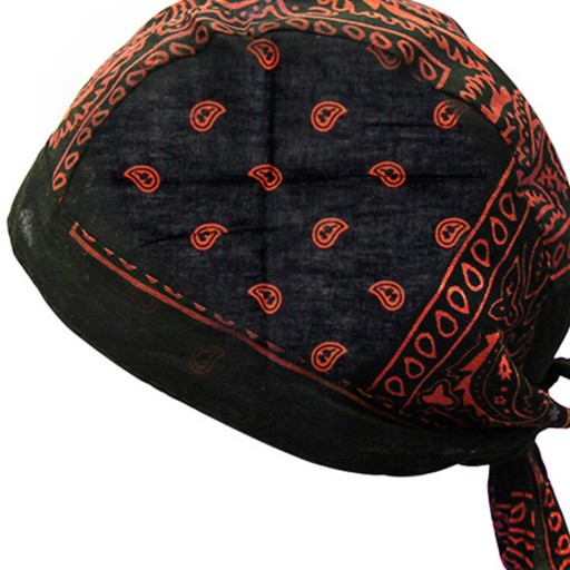 Czapka piracka do jazdy konnej Bandana, wygodna, lekka, fioletowa, kwiatowa