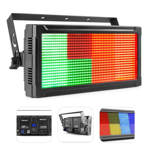 Профессиональный большой светодиодный стробоскоп DMX с RGB-подсветкой