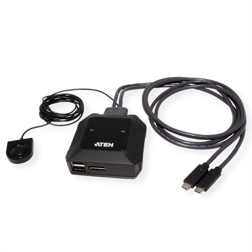 KVM-переключатель ATEN, 2 порта USB-C 4K DP US3312