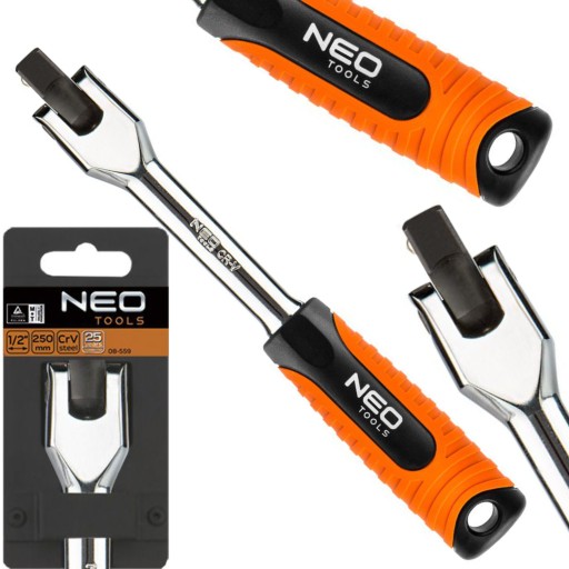 NEO TOOLS 08-559 Рукоятка с шарниром 1/2'' 250 мм