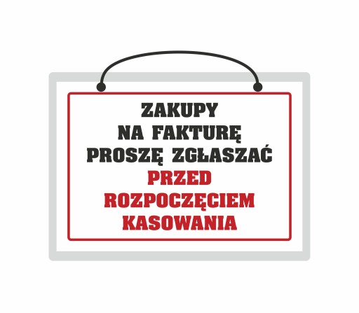 Ламинированная вывеска ПОКУПКА ПО СЧЕТУ - формат А5