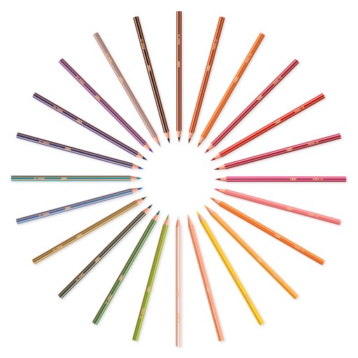 КАРАНДАШИ BIC KIDS EVOLUTION STRIPES БЕЗДРЕВЕСНЫЕ КАРАНДАШИ, 24 ЦВЕТА ДЛЯ ДЕТЕЙ