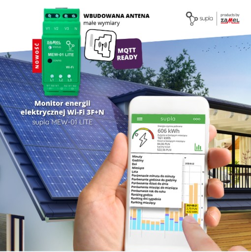 ЭНЕРГЕТИЧЕСКИЙ МОНИТОР ZAMEL SUPLA ELEK WI-FI MEW-01 LITE