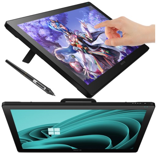 Графический планшет BOSTO X7 i7 + 16 ГБ + 512 ГБ, компьютер 2 в 1, Windows, 21,5 дюйма