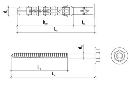 РАМОЧНЫЕ РАСШИРИТЕЛИ KPR-FAST 10x180 PIN 25 шт.