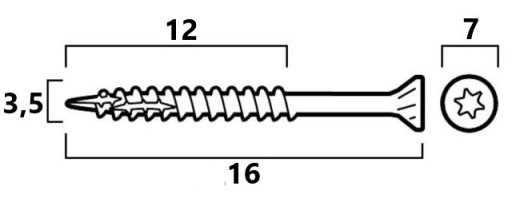 ESSVE wkręty do drewna 3.5x16mm TORX ESSDRIVE