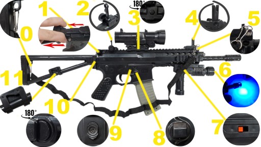 KARABIN SUBKARABINKA PDW METALOWY NA KULKI REPLIKA + KULKI 800 szt. GRANAT