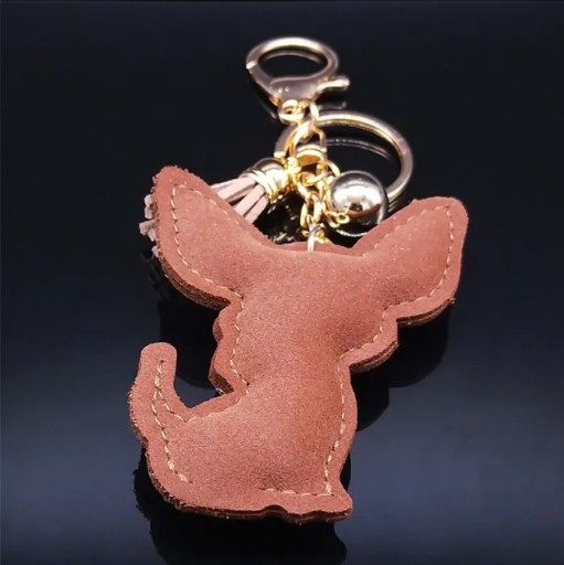 Breloczek Brelok Duży Pies Piesek Chihuahua na Szczęście Amulet