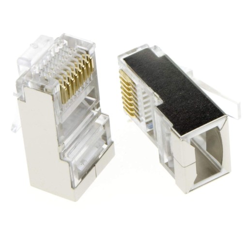 Разъем RJ45 EZ кат. 6, проходной STP FTP, экран 10 шт.
