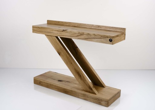 KONSOLA Dębowa Loft DREWNO LITE 100 cm SKD-220