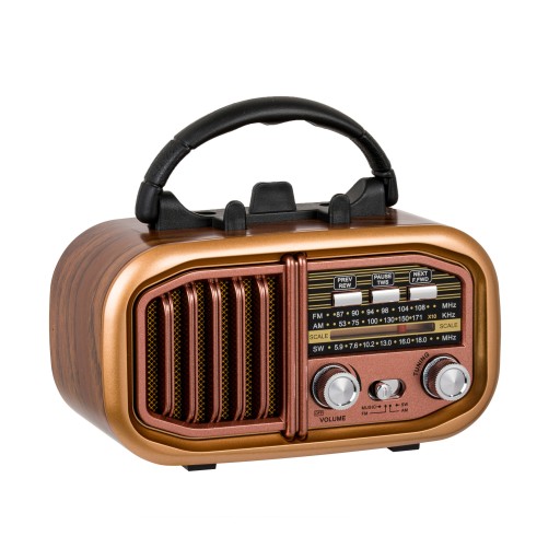 Retropolis AUSTIN Vintage Radio Retro Solar USB microSD Bluetooth 1200mAh