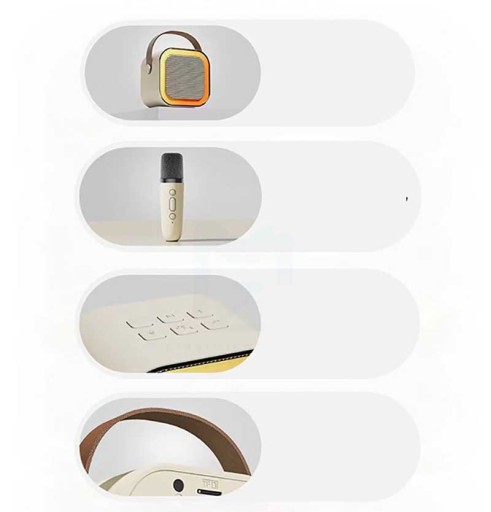 БЕСПРОВОДНОЙ НАБОР ДЛЯ КАРАОКЕ С BLUETOOTH МИКРОФОНОМ И ДИНАМИКОМ ДЛЯ ДЕТЕЙ