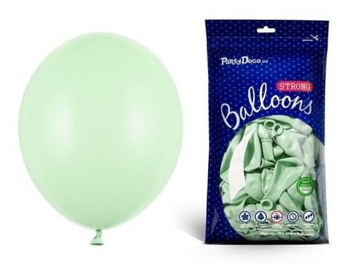 BALONY na URODZINY WESELE PISTACJOWE 30cm 10 sztuk