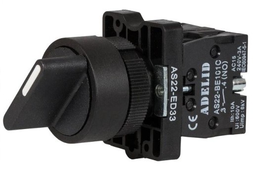 КНОПОЧНЫЙ ПЕРЕКЛЮЧАТЕЛЬ ПЕРА 1-0-2 XB2 ED33 КОРОТКИЙ