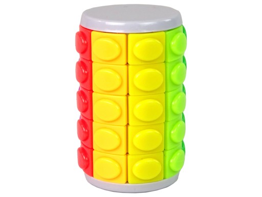 Красочная игра-головоломка с вращающимся цилиндром