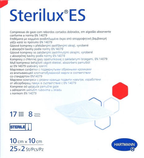 HARTMANN Sterilux ES 10х10см 50шт. стерильный 17н 8в
