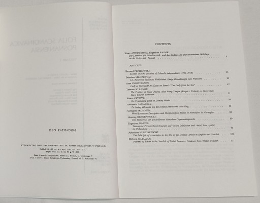 FOLIA SCANDINAVICA СКАНДИНАВСКИЕ ИССЛЕДОВАНИЯ ТОМ 1 ШВЕЦИЯ НОРВЕГИЯ КАРПАЧ ВАНГ