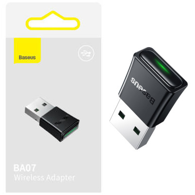 БЫСТРЫЙ адаптер Bluetooth 5.3 к USB, приемник Baseus BA07, расстояние до 20 м, МАЛЕНЬКИЙ