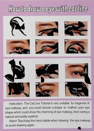 Шаблон для макияжа CAT LINE линии CAT EYE
