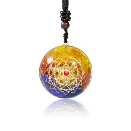 NASZYJNIK ORGONIT AMULET LAZURYT CEREGAT AGAT PREZENT NA URODZINY HARMONIA